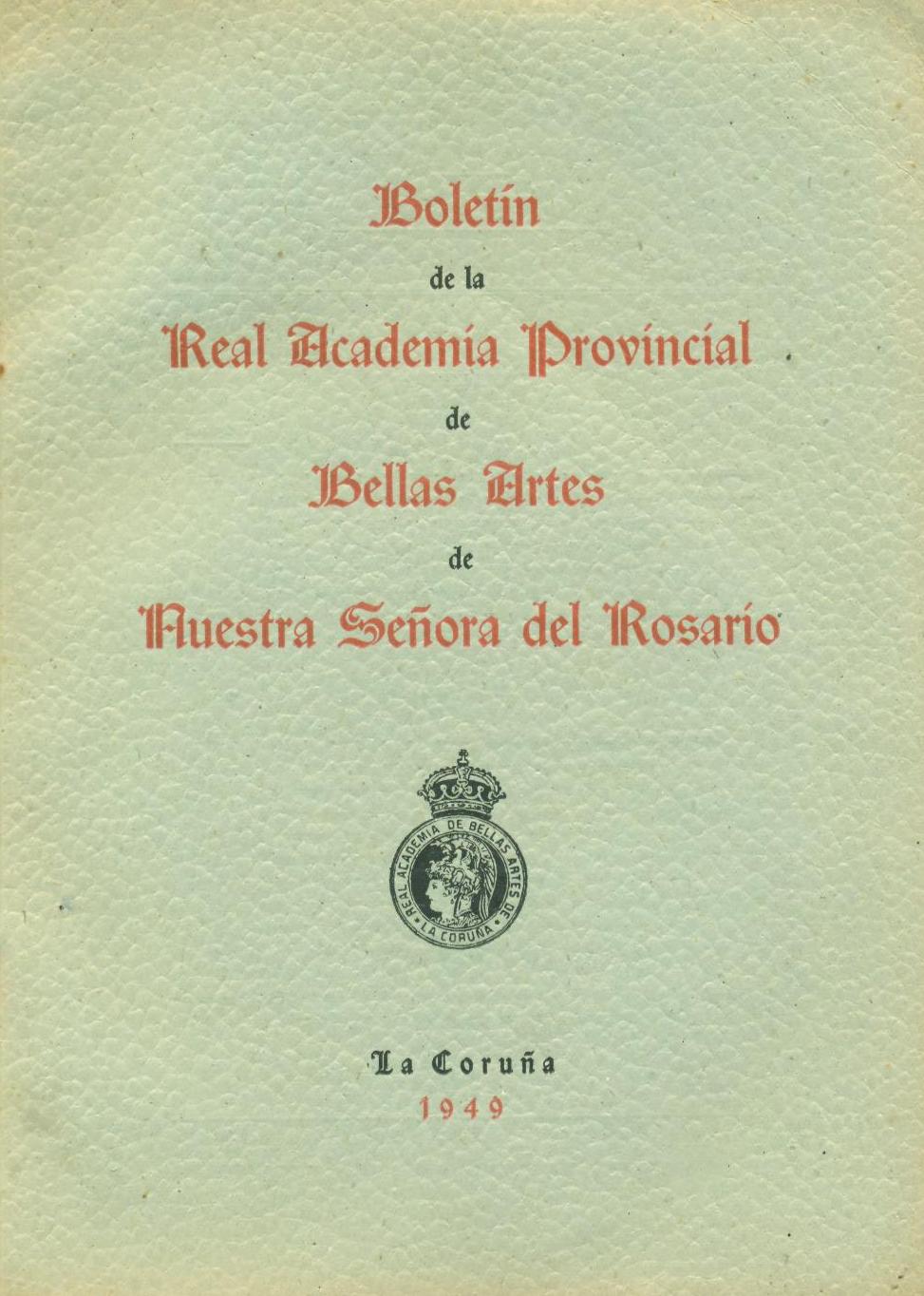 Boletin del Centenario de la Academia. 1949
